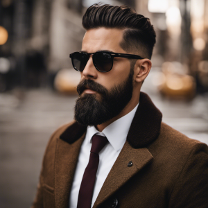 An image showcasing various short beard styles that exude flawless style